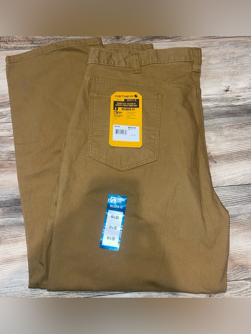 Carhartt Rugged Flex Relaxed Fit canvas 5 pocket Work Pants Men’s 44x30 BN2517-M